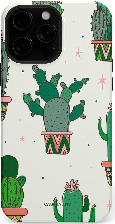Casetastic Hoesje Geschikt voor Apple iPhone 13 Pro Max Magsafe - Stijlvolle Beschermende Duo-layer Case - Zonnige Cactus