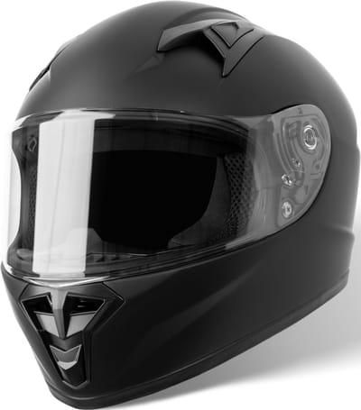 VINZ Parana Kinderhelm Scooter / Motor - Scooterhelm / Motorhelm Kinderen - Integraalhelm Kind - Mat Zwart - YM
