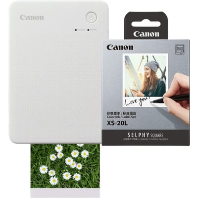 Canon SELPHY QX20 Wit + Canon papier XS-20L (20 stuks)