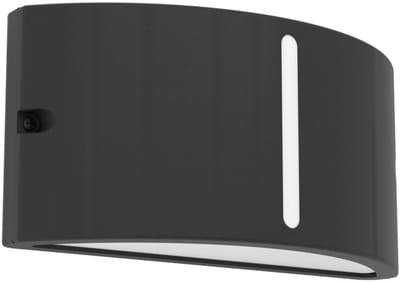 EGLO buitenwandlamp POGGIARELLO, zwart, sleuf 22 cm, IP54