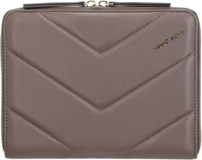 HUGO BOSS Schrijfmappen Triga Conference Folder Taupe Grijs