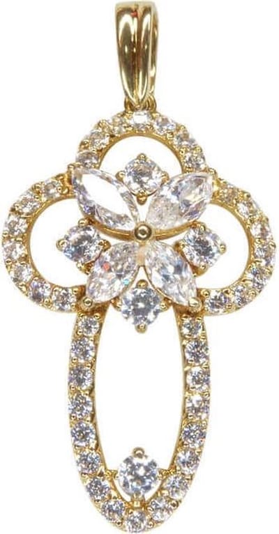 14 karaat gouden fantasie kruis