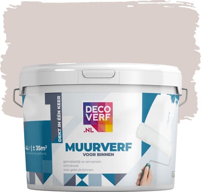 Decoverf muurverf mat beige, 4L