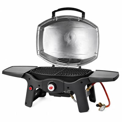 Landmann Pantera 1.0 Gas BBQ - Compact & Draagbaar - Gietijzeren Roosters - Zwart - Gasbarbecue - BBQ Gas