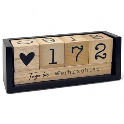 Dailygoods- Aftelkalender Zwangerschap - Houten Countdown Kalender - 432 Dagen Aftellen - Bruiloft/Verjaardag/Examen/Vakantie - Hoogwaardig Hout - Eenvoudig te Bedienen