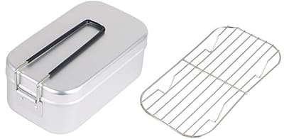 Allecto - Plplaaoo Aluminium Lunchbox met Vouwhandvat - Lichtgewicht en Draagbaar voor Camping en Picknick