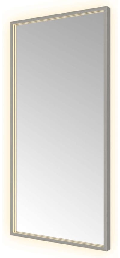Hotbath &More Mirrors Square LED Badkamerspiegel - Rechthoek - 100 x 50 cm - Geborsteld Gunmetal