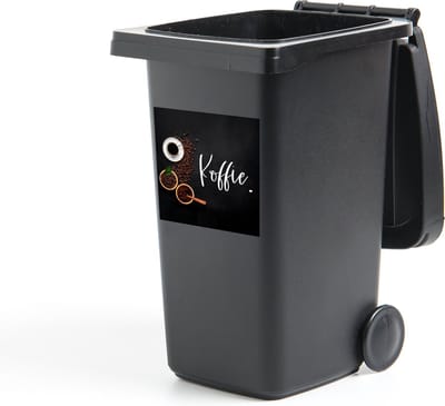 Container sticker Spreuken - Koffie - Quotes - 40x40 cm - Kliko sticker