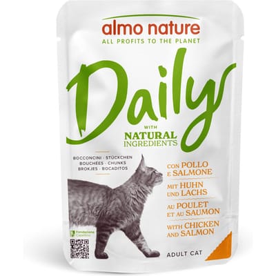 Voordeelpakket Almo Nature Daily Menu Maaltijdzakjes 12 x 70 g - Kip en Zalm