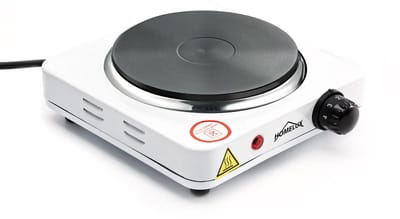 New Life® - HOMELUX - Elektrische kookplaat - Warmhoudplaat - draagbaar -1500W - camping - Wit