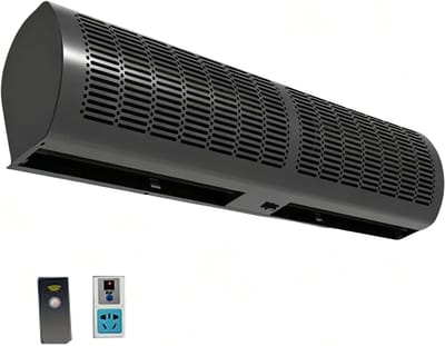 Luchtgordijn Machine - Ventilator Deur - Luchtstroom Beheer - Twee Snelheden - 60 cm - Zwart