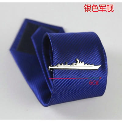 1 st Heren Mode Stropdas Pin Pak Sieraden Metalen Stropdasklemmen Stropdasklem Cadeaus Bar Bruiloft Stoomboot Dolfijn Vliegtuig Tafelgerei Vorm blue