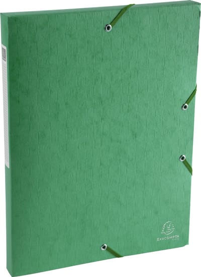 Exacompta 10x Klasseerdoos Scotten Rug 25mm - A4 - Groen - 50703E
