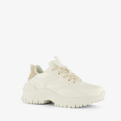 Blue Box dames dad sneakers wit beige - Maat 37