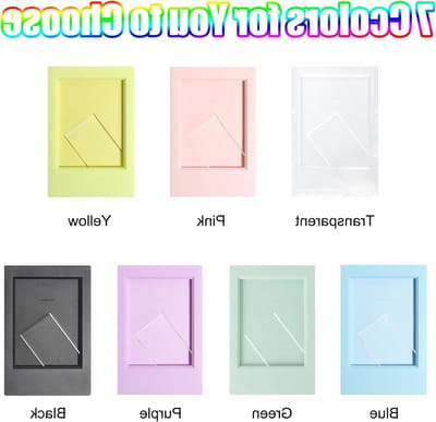 Set van 7 Mini Fotolijsten in Diverse Kleuren voor Polaroid Foto's, Creatieve Decoratie voor Tafel en Muur, Compacte Fotokaders voor Thuis en Kantoor