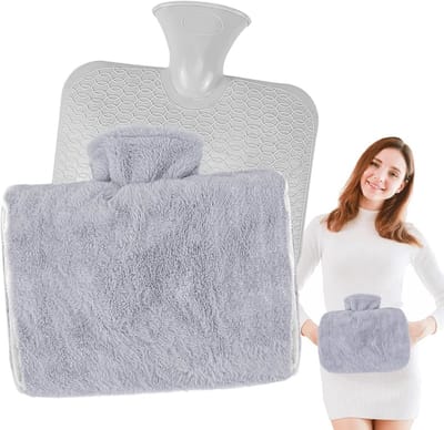Warmwaterkruik 1,5 l met kangoeroezak - Handwarmer voor kinderen en volwassenen