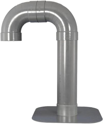 Dakdoorvoer Kabel - Zwanenhals Doorvoer - Plat Dak - Bitumenflens - DN 150 - Grijs