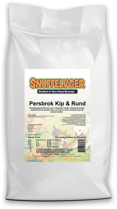 MegaPet Persbrok Kip & Rund 15kg