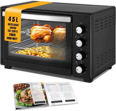 Nexvo® Heteluchtoven - Oven - Airfryer Oven - Zwart - 56cm x 41cm x 35cm