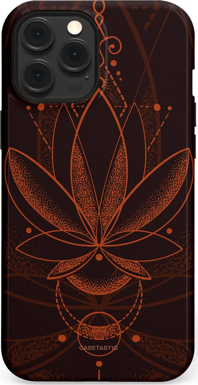 Casetastic Hoesje Geschikt voor Apple iPhone 12 Pro Max Magsafe - Stijlvolle Beschermende Duo-layer Case - Lotus Groei