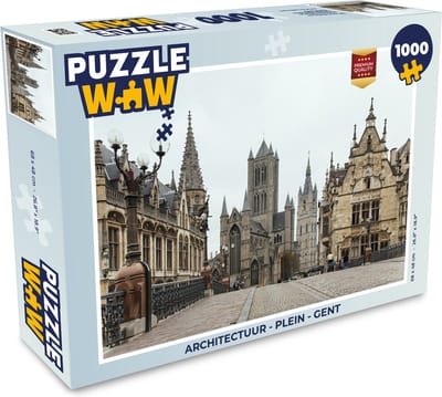 Puzzel Architectuur - Plein - Gent - Legpuzzel - Puzzel 1000 stukjes volwassenen