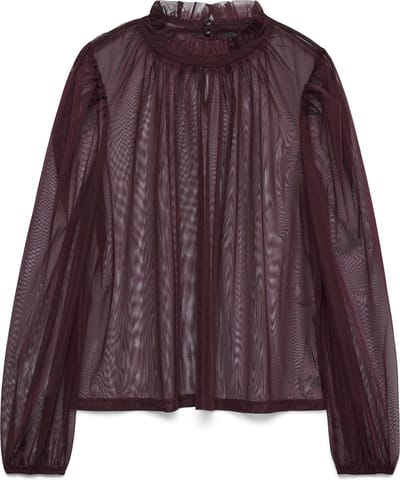 VERO MODA - VMNATALY LS O-NECK TOP JRS GA - Dames - Blouses