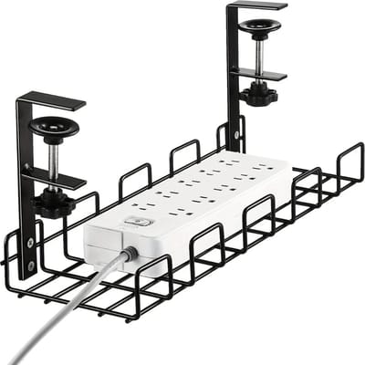 Bovista Kabel Organiser - Kabelhouder - Kabelbox - Kabel Management - Opbergbox - Kabelgoot - Bureau - Kabelbrug - Zwart
