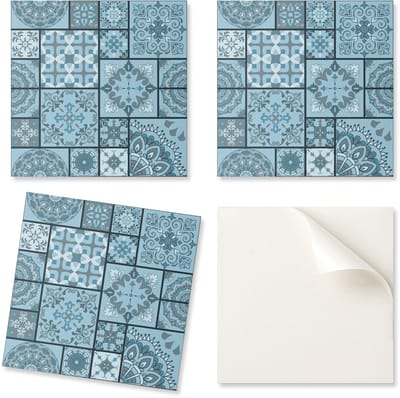Wandtegels met PVC-afbeeldingen, geometrische mozaïekpatronen, 20x20x20 cm