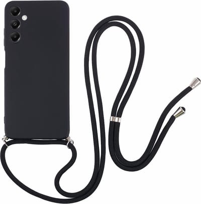 Coverup Hoesje - Geschikt voor Samsung Galaxy A05s Hoesje - Coverup Colour TPU Back Cover met Koord - Charcoal Black