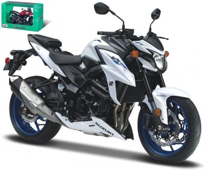 Maisto Suzuki Gsx-S750 - Modelauto - Schaal 1:18 - Wit/Zwart/Blauw