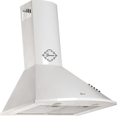 GURARI Wandafzuigkap GCH C 046 WH 6 N+Slang, Afzuigkap 60 cm/ wit/ krachtige afzuiging 1000m³/h