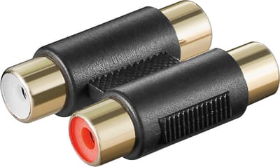 Goobay Tweevoudige cinch-adapter, 2 x RCA-contrastekkers > 2 x RCA-contrastekkers