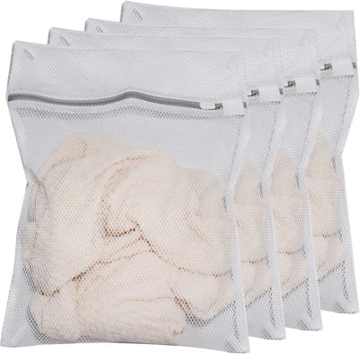 Waszak voor kleding - 4 stuks, 30 x 40 cm, ideaal voor wasmachine, delicate stoffen en organisatie