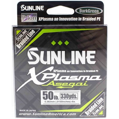Sunline PE Line Asegai Xplasma 330yds PE 5 50lb Donkergroen (6964)