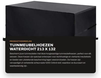 Dailygoods- Tuinmeubelhoezen Waterdicht - Beschermhoes Tuinmeubelen - Anti-UV - Scheurvast 420D Oxford-stof - 213 x 132 x 74 cm - Inclusief Draagtas - Buitenmeubelhoezen