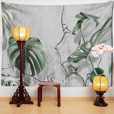 Groene Plant Bloem Cactus Handtekening Wandtapijt Wandhanger Hippie Tapiz Psychedelische Cartoon Kawaii Kinderkamer Decor 95x70cm