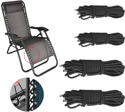 Ronte - Universele reservebanden voor leunstoel - Vervanging voor zwaartekrachtstoel - Anti-zwaartekracht elastisch touw - Tuinstoel accessoires - Set van 4