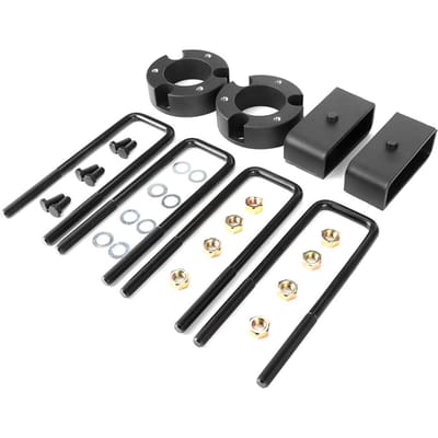 Kit de mise à niveau avant 3 pouces arrière 2 pouces Élévation de châssis de voiture Convient pour Toyota Tundra 4WD 2WD 1999 2006 black