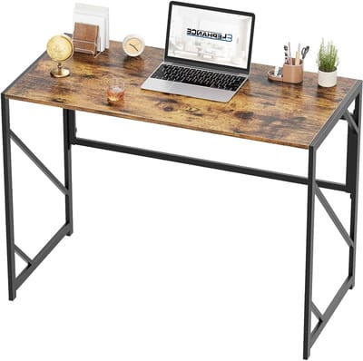 Vouwbureau Bureau - Klaptafel Werkplek - Thuiswerken Studie - Geen Montage Nodig - 31.5 Inch - Rustiek Bruin