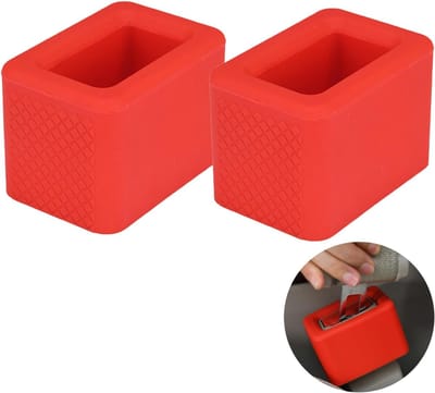 2 stuks auto gordelslotbevestiging, veiligheidsgordelhouder voor eenvoudig vastmaken, auto-assistent accessoires voor auto's, rood