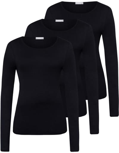 Hanro Dames onderhemd lange mouw 3 pack Ultralight