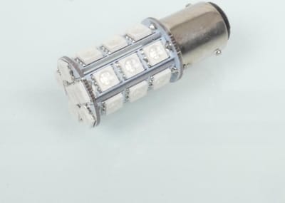 ampul led 12v rouge culot ba15d 410 lumen rms pour moto auto scooter neuf