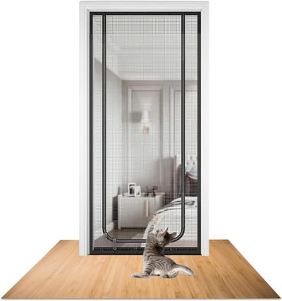 Dichte Hor voor Katten, Kattenbescherming, Voorkom Ontsnapping, Geschikt voor Balkon, Keuken en Slaapkamer (90*200cm)