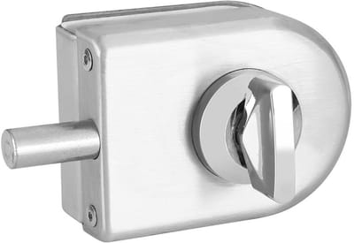 Dailygoods- Deurslot Roestvrij Staal - Glazen Deurslot - Draaiknop Vergrendeling - Voor Frameloze Glazen Deur - Makkelijk te Installeren - Geschikt voor 10-12 mm Dikte