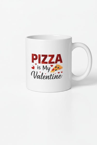 Pizza is My Valentine Mok | Grappig & Origineel Valentijnscadeau | Liefde voor Pizza Koffiemok