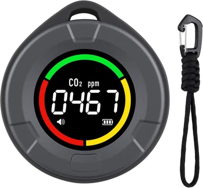 INKBIRDPLUS Portable Mini CO2 Monitor, Carbon Dioxide Meter with Color LCD, Indicator Light, Alarm, Automatic Calibration, for Home, Office, Greenhouse
