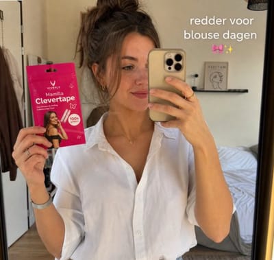Vivefly Healthcare Mamilla Clevertape - 100 Stuks - Jurktape & Fashion Tape - Dubbelzijdige Kleding Tape - Voorkomt Kleding- en BH-Afzakken - - Transparant - BH accessoires - Dress tape - Boob tape - Modetape