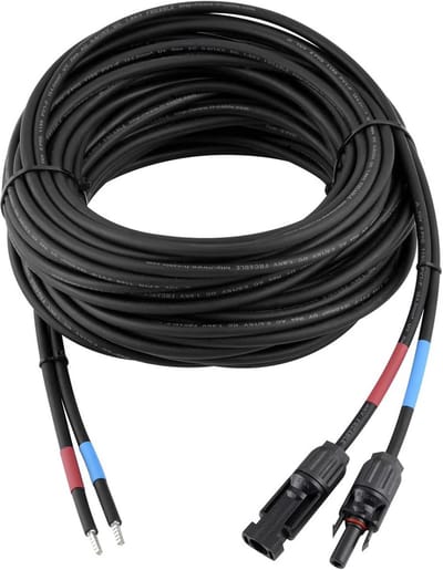 Zonnepaneel Kabel - Verbindingskabel Solar - Zonne-energie Aansluiten - Dubbel Geïsoleerd - 10 meter - Zwart