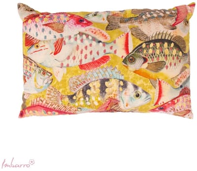 Imbarro - Kussen - Sierkussen - Flame - Katoen - Vissen - 40x60cm