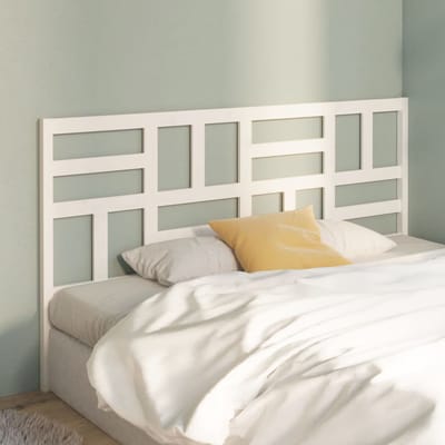 vidaXL - Hoofdbord - 186x4x104 - cm - massief - grenenhout - wit